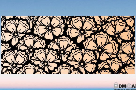 Boho Floral 16oz Libbey Glass Wrap SVG
