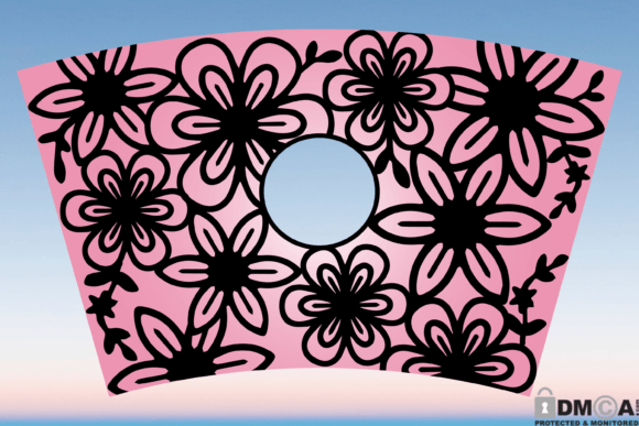 Boho Floral 24ozCup Full Wrap SVG