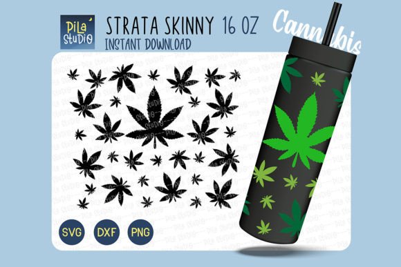 Cannabis Weed Strata Wrap SVG PNG Cricut