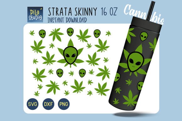 Cannabis Weed Tumbler Strata SVG Cricut