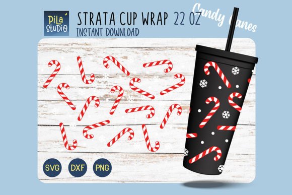 Christmas Candy Canes Strata SVG Cricut