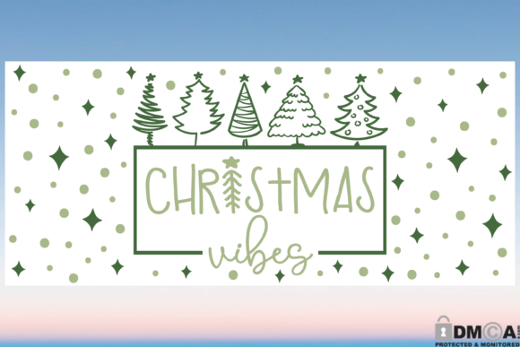 Christmas Vibes 16oz Libbey Cup Wrap SVG