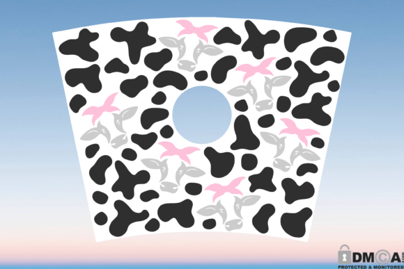 Cow Pattern Head Acrylic 24oz Wrap