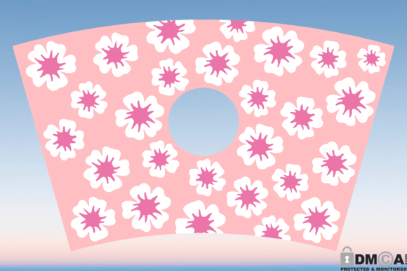 Daisy Flower 24oz Venti Cup Wrap SVG