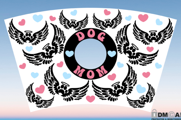 Dog Mom 24oz Venti Cup Wrap SVG