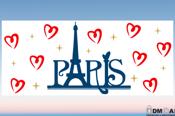 Eiffel Paris 16oz Libbey Glass Wrap SVG