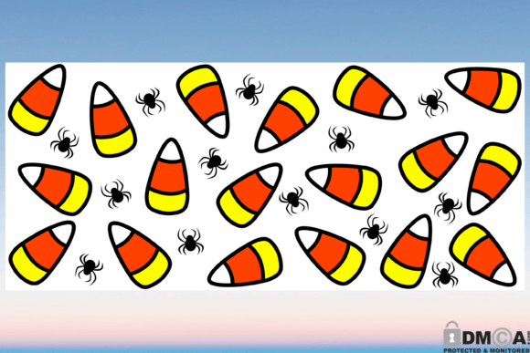 Fall Candy Corn 16oz Libbey Glass Wrap