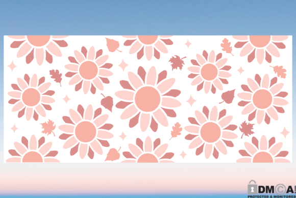 Fall Floral 16oz Libbey Glass Wrap SVG