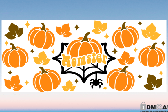 Fall Halloween Momster 16oz Libbey SVG