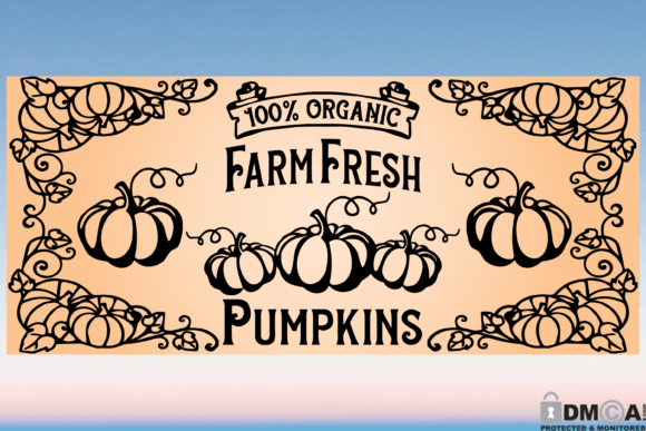 Fall Pumpkin 16oz Libbey Glass Wrap SVG