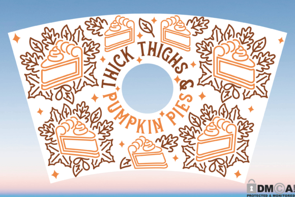 Fall Pumpkin Spice 24oz Venti Wrap SVG