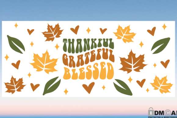 Fall Thanksgiving 16oz Libbey Glass Wrap