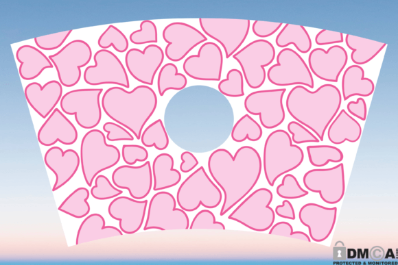 Groovy Heart 24oz Venti Cup Wrap SVG