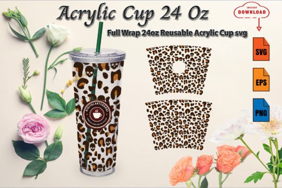 Halloween Full Wrap 24oz Acrylic Cup 1