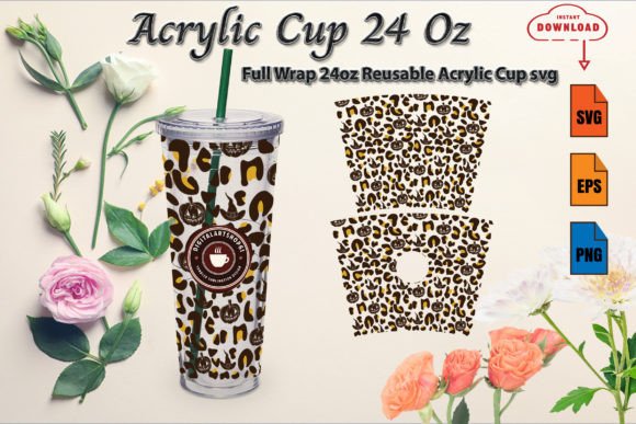 Halloween Full Wrap 24oz Acrylic Cup 2