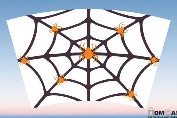 Halloween Spider Web 24oz Tumbler Wrap