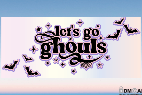 Lets Go Ghouls 16oz Libbey Can Wrap SVG