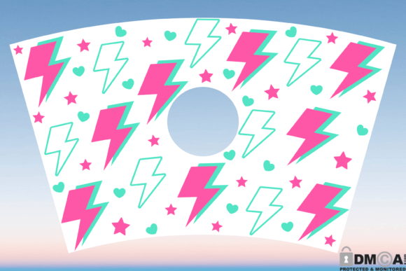 Lightning Bolt 24oz Full Wrap SVG