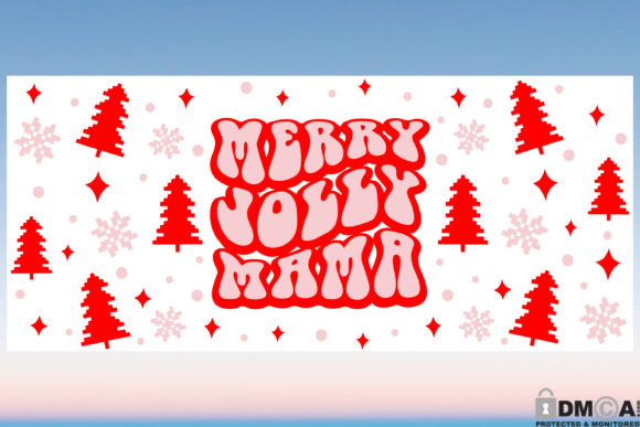 Merry Jolly Mama 16oz Libbey Glass Wrap