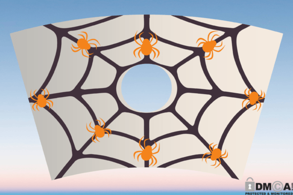Spooky Spiderweb 24oz Tumbler Wrap SVG