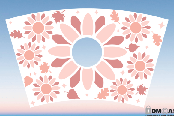 Thanksgiving Floral 24oz Venti Wrap SVG