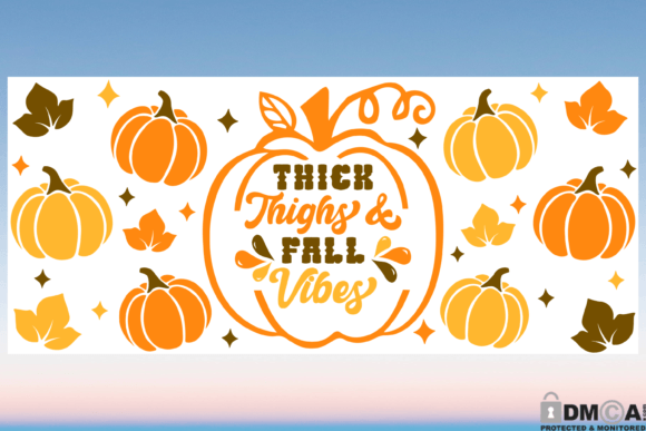 Thick Thighs Fall Vibes Libbey Can SVG