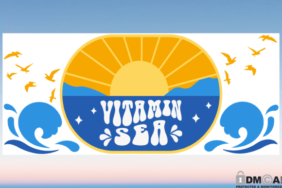 Vitamin Sea 16oz Libbey Glass Wrap SVG