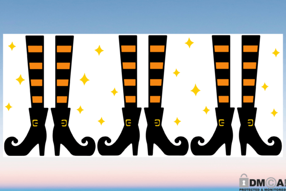 Witch Boots 16oz Libbey Glass Wrap SVG