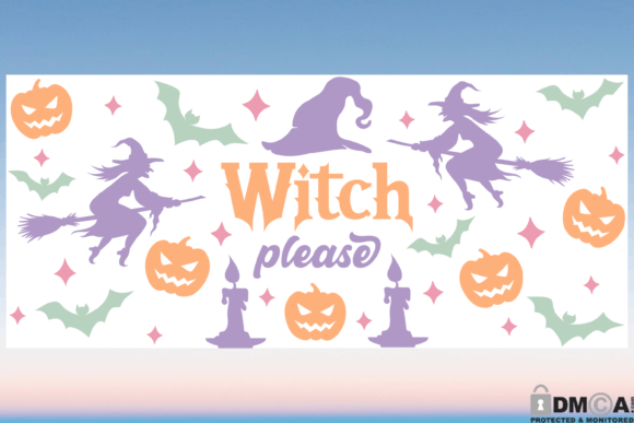 Witch Please 16oz Libbey Glass Wrap SVG